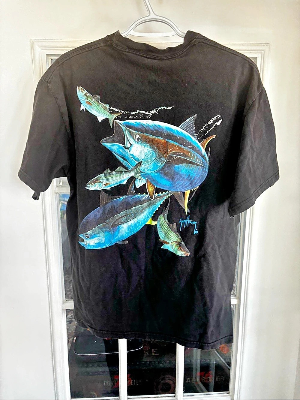 Guy Harvey Fish Graphic Short Sleeve Tee in Black